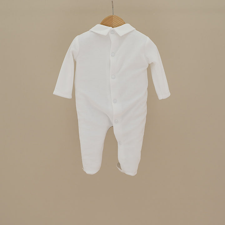 Tutina in ciniglia con finta salopette T206 BS NINNAOH 