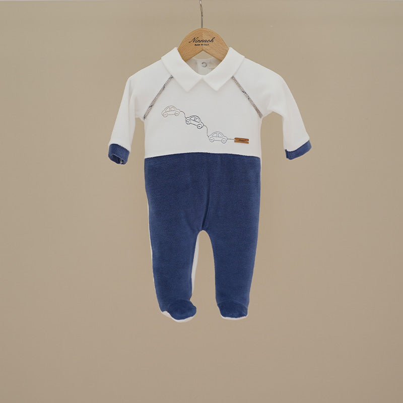 Tutina in ciniglia con motivo auto T215 BB NINNAOH 