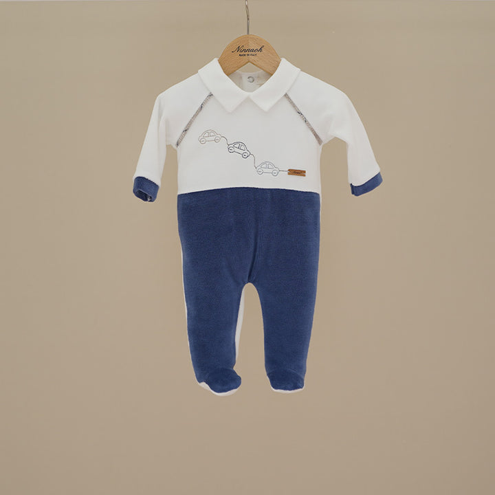 Tutina in ciniglia con motivo auto T215 BB NINNAOH 