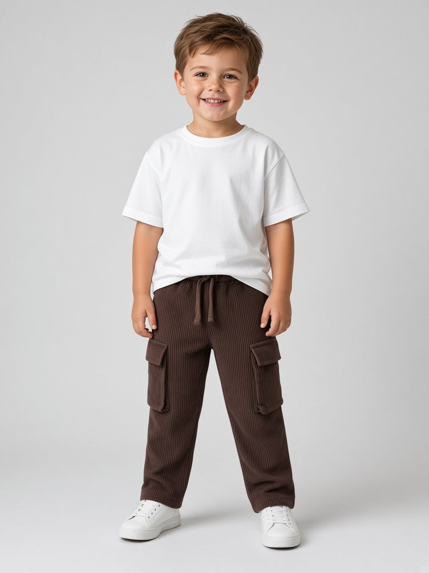 Pantaloni cargo in velluto a coste 43238 4I Per Te 