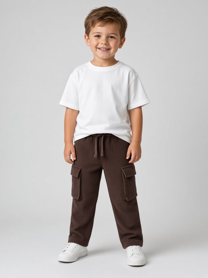 Pantaloni cargo in velluto a coste 43238 4I Per Te 