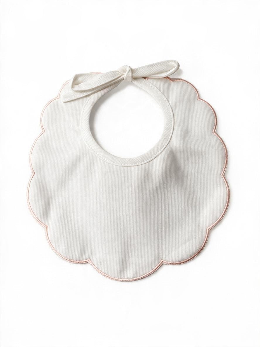 Bavetta millerighe con bordo festonato rosa BA9370 BR Teto e Tatta 