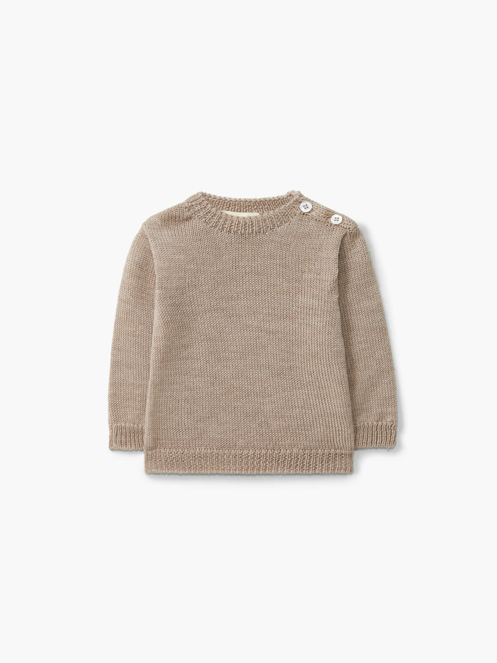 Maglione in lana merino beige 04301C 04 WEDOBLE 