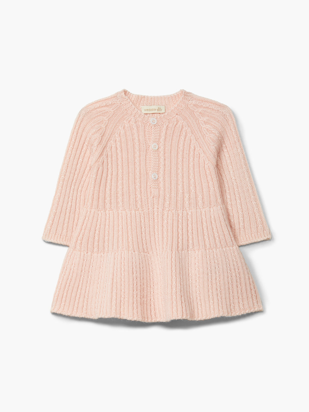 Abito in lana merino rosa 04304A 02 WEDOBLE 