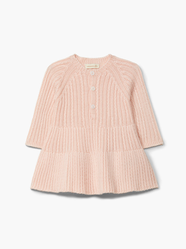 Abito in lana merino rosa 04304A 02 WEDOBLE 