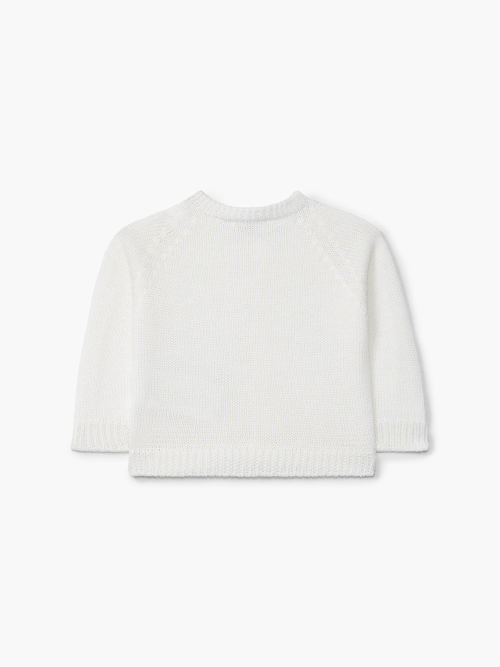 Cardigan a treccina in lana panna 04308B 03 WEDOBLE 