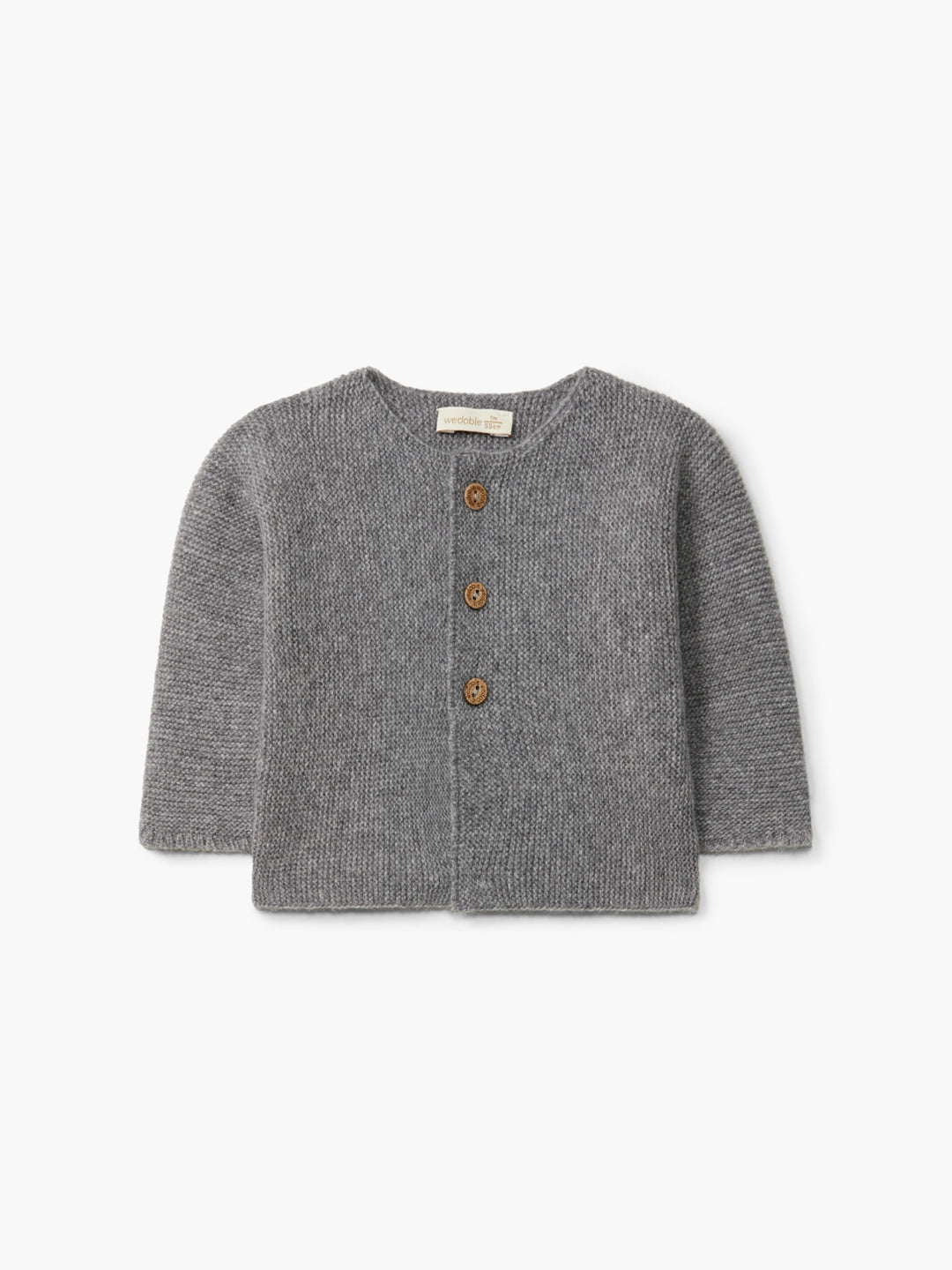 Cardigan in lana merino grigio 05308C 10 WEDOBLE 