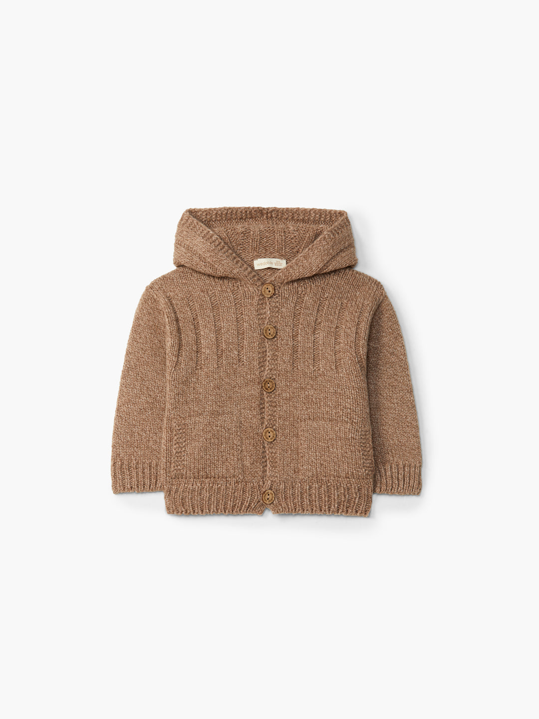 Cardigan con cappuccio in lana merino 07308D 59 WEDOBLE 