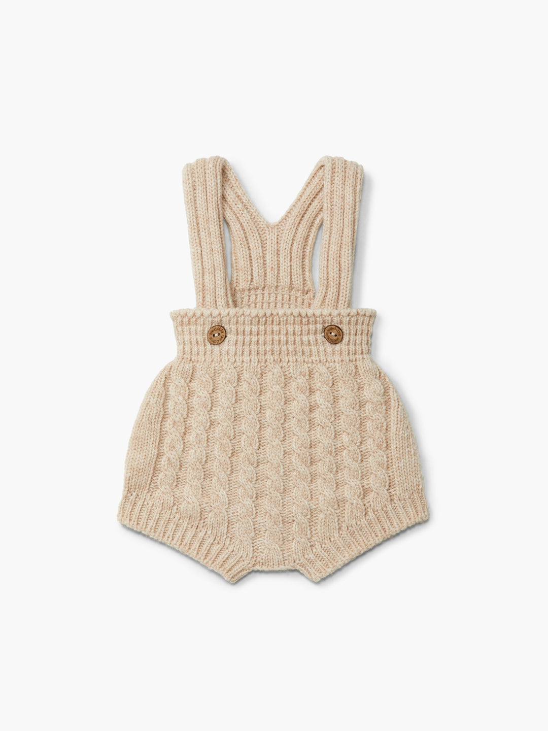 Salopette a trecce in lana beige 08305D 04 WEDOBLE 