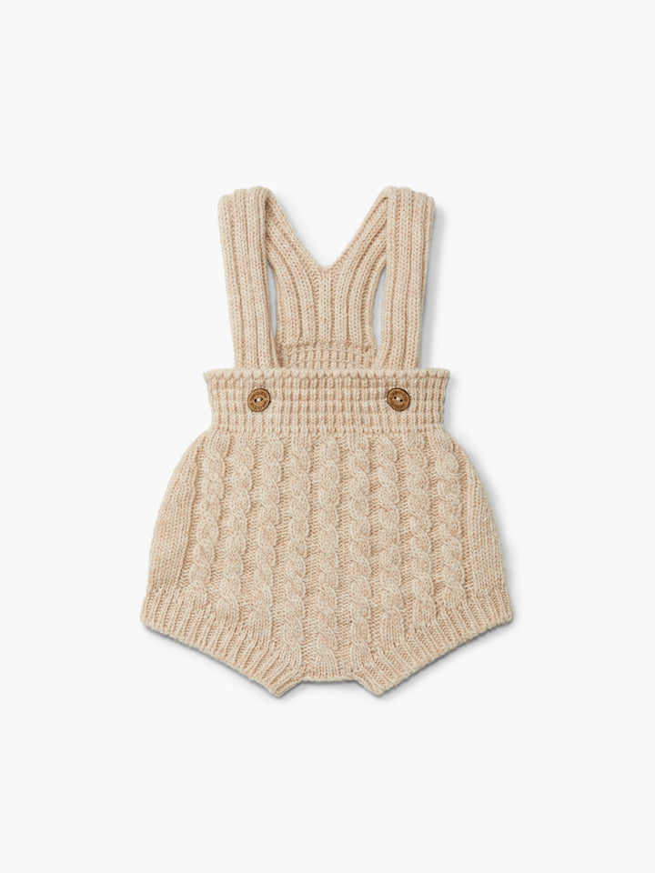 Salopette a trecce in lana beige 08305D 04 WEDOBLE 