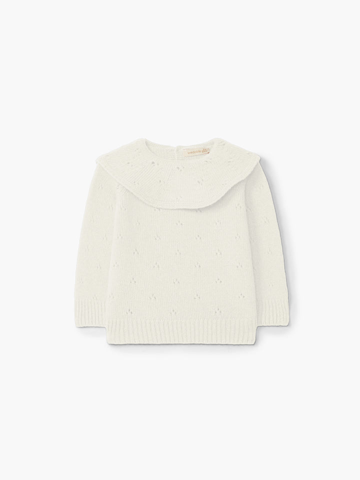 Maglione in lana merino panna 09301A 03 WEDOBLE 