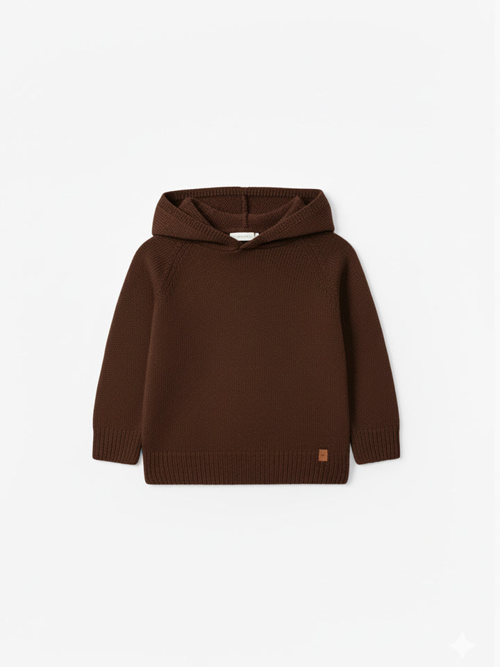 Maglione con cappuccio in lana merino 09301B 09 WEDOBLE 
