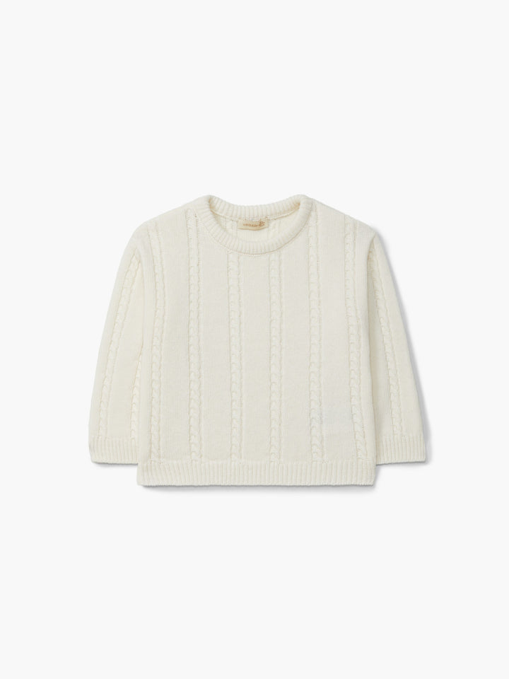Maglione in lana merino panna 09301D 03 WEDOBLE 