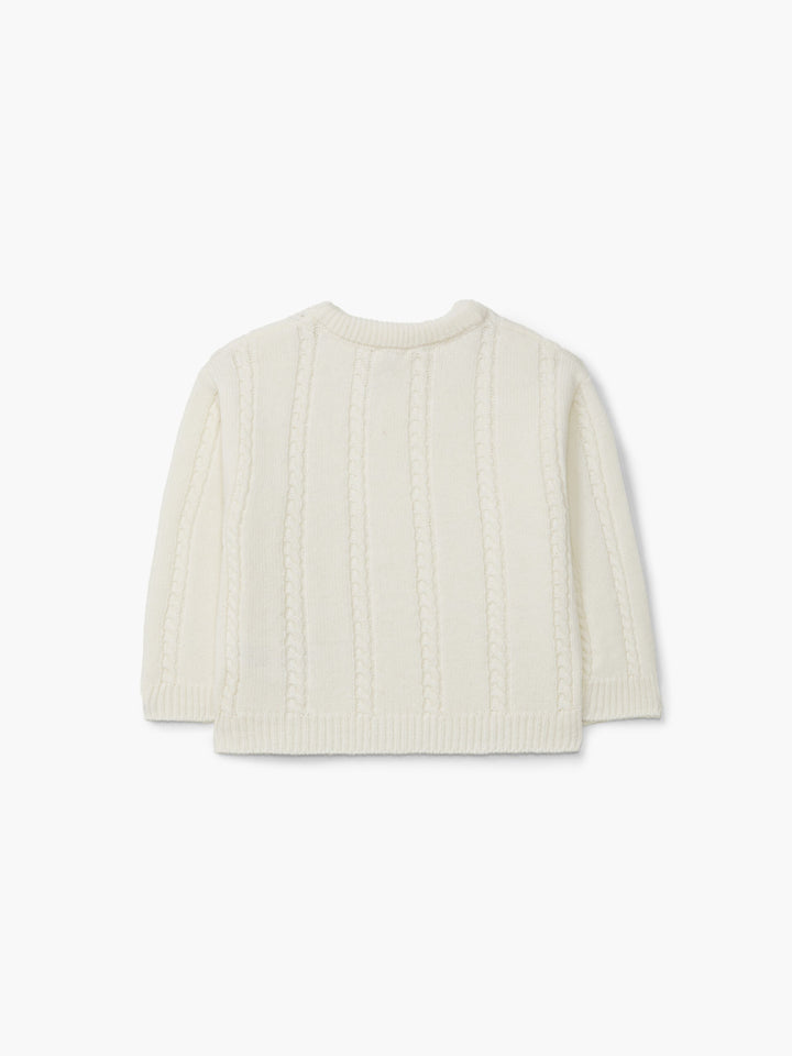 Maglione in lana merino panna 09301D 03 WEDOBLE 