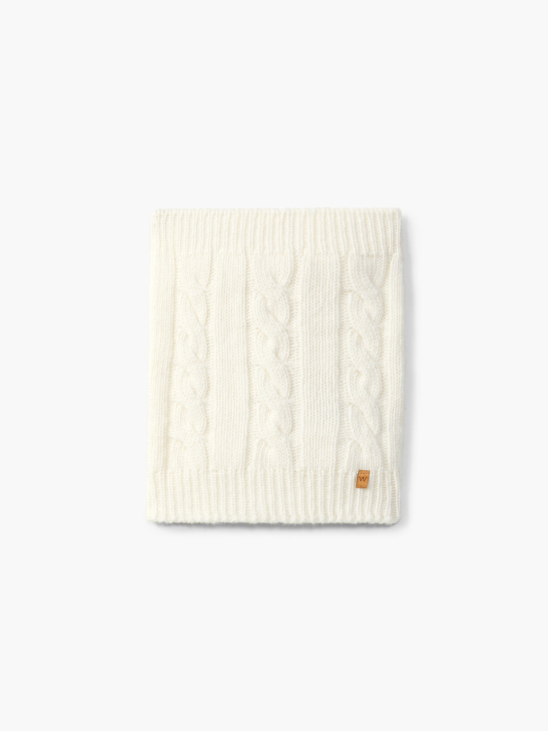 Scaldacollo in lana merino panna 09342A 03 WEDOBLE 
