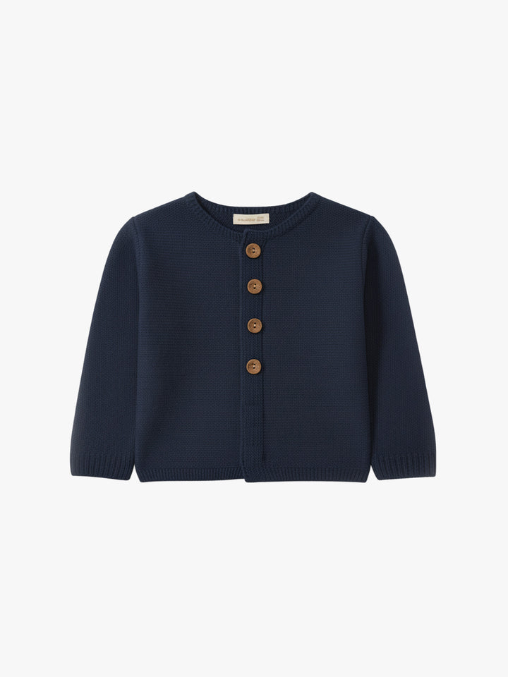 Cardigan in lana merino blu 11308A 13 WEDOBLE 