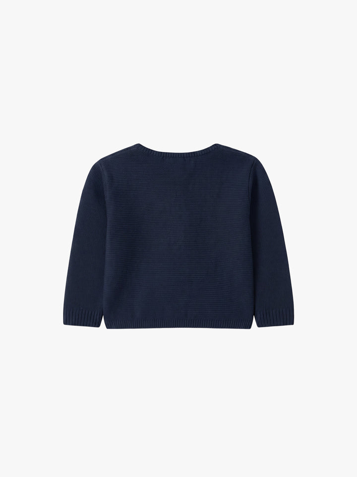 Cardigan in lana merino blu 11308A 13 WEDOBLE 