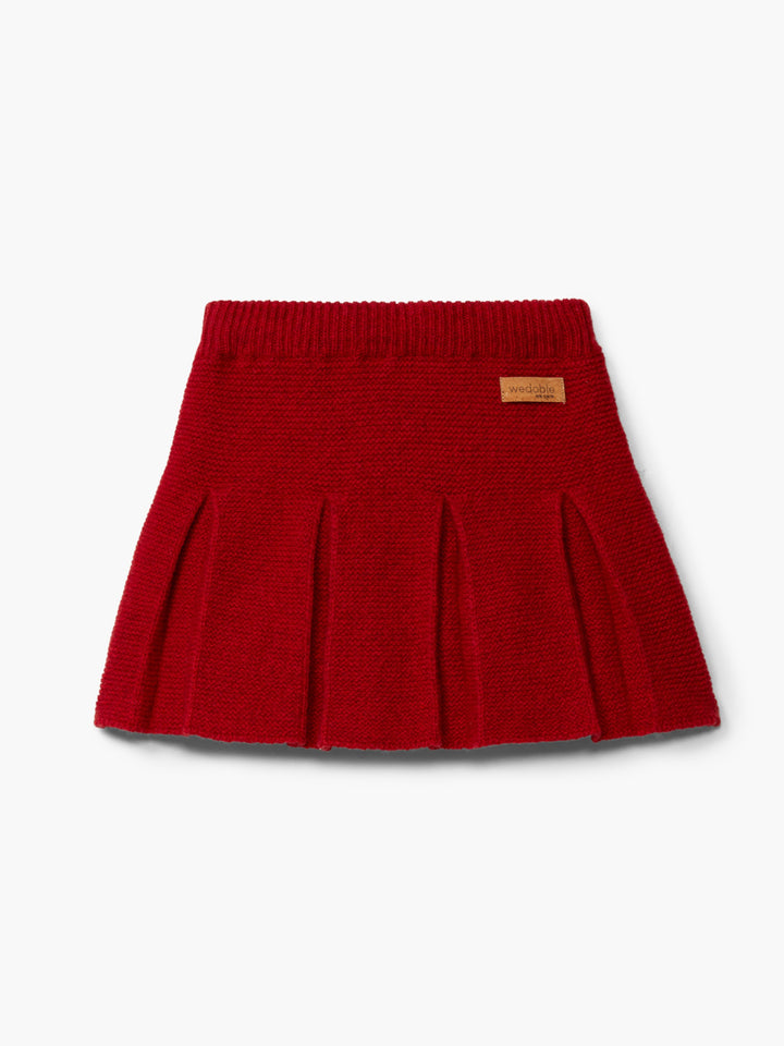 Gonna a pieghe in lana merino 11326A 68 WEDOBLE 