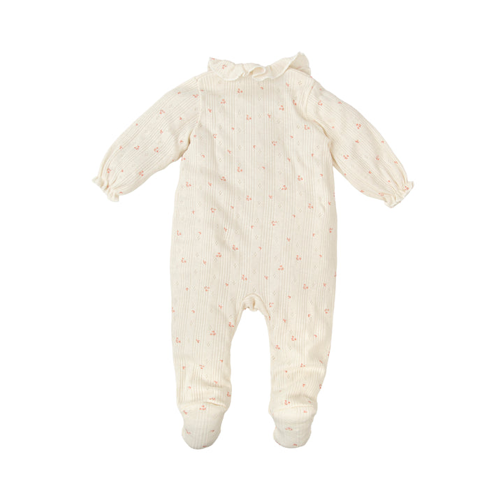 Tutina in cotone traforato con micro fiori 11227 RO BABIDU 