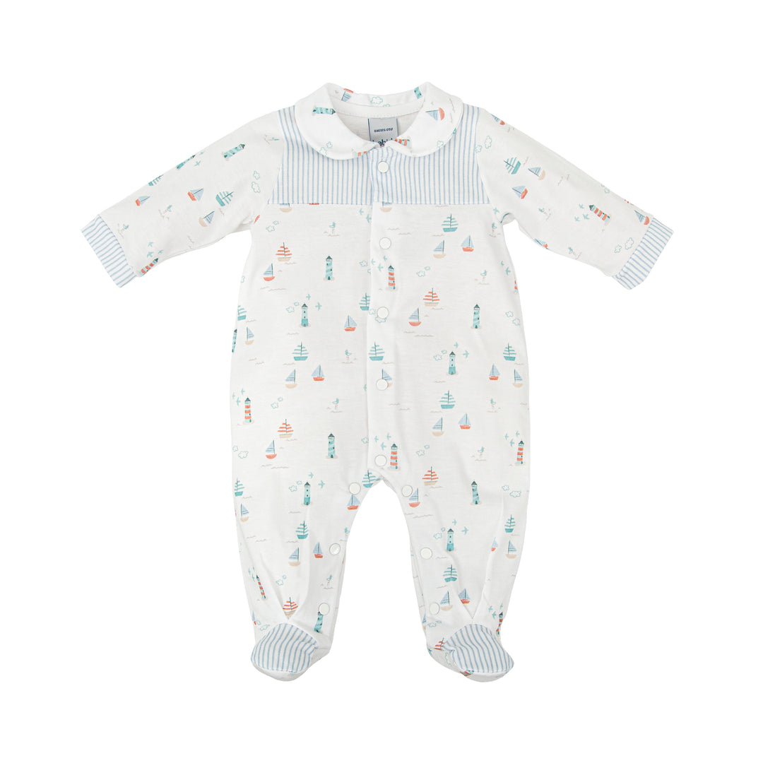 Tutina in cotone a tema marino 13221 MU BABIDU 