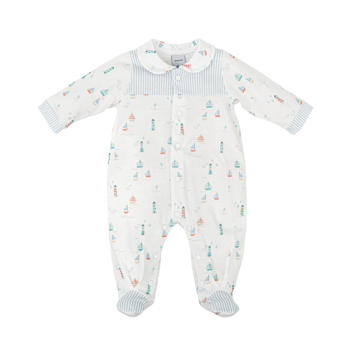 Tutina in cotone a tema marino 13221 MU BABIDU 