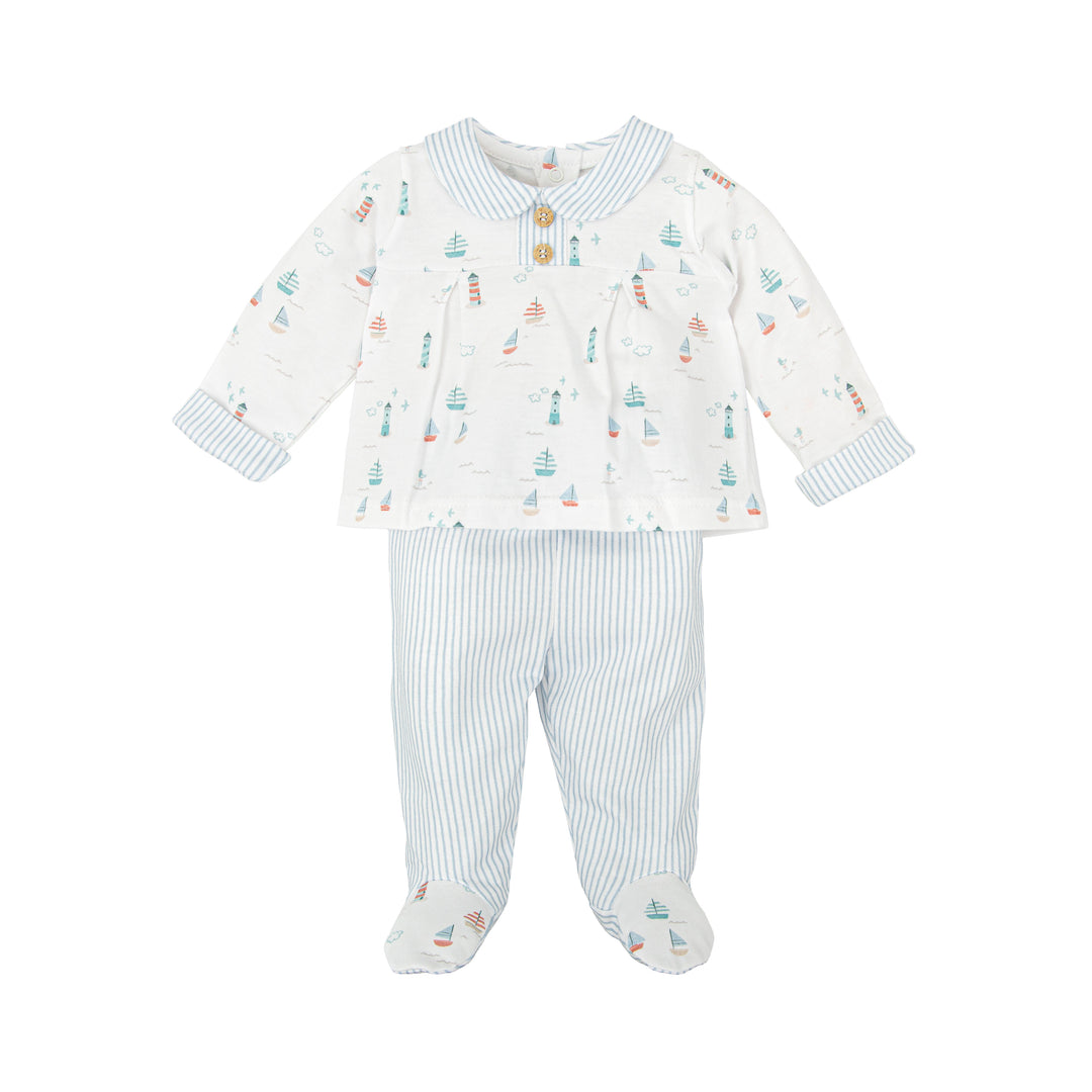 Completo con stampa nautica e righe 50221 CE BABIDU 