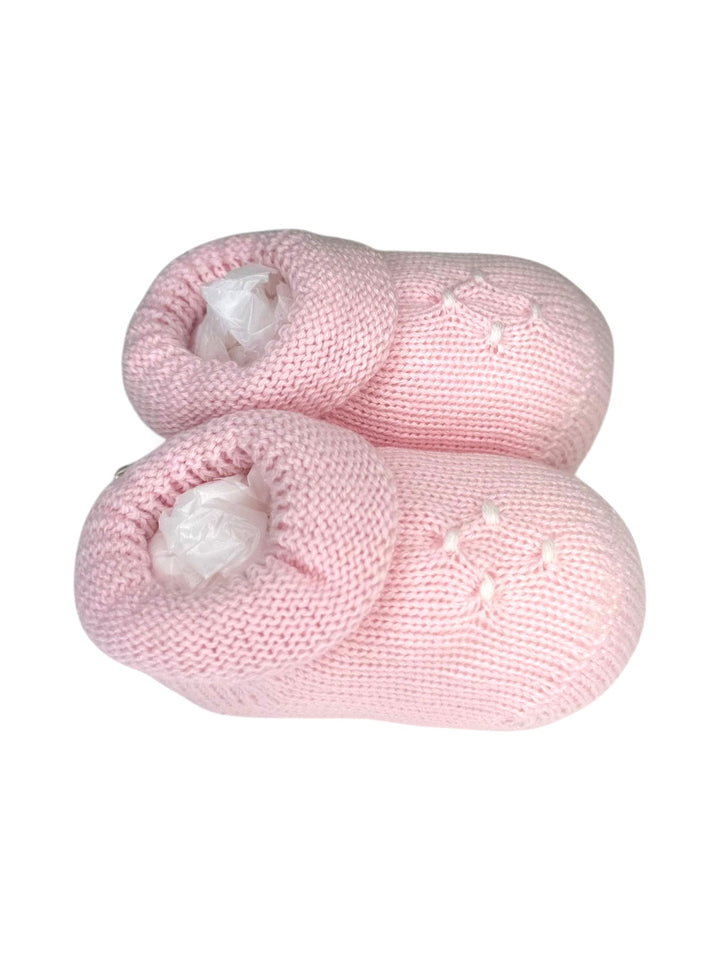 Scarpine in filo rosa con lavorazione a nido d'ape 765 BR BABY Lord 