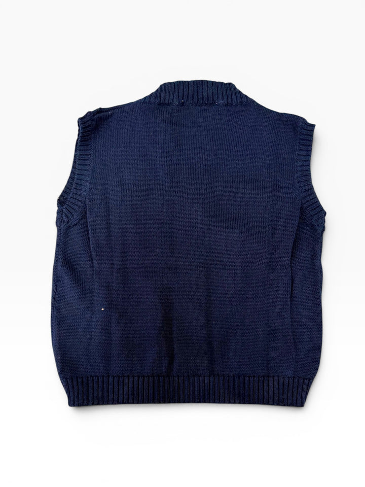Gilet in filo con trecce neonato 03602/1 BL LA NUIT 