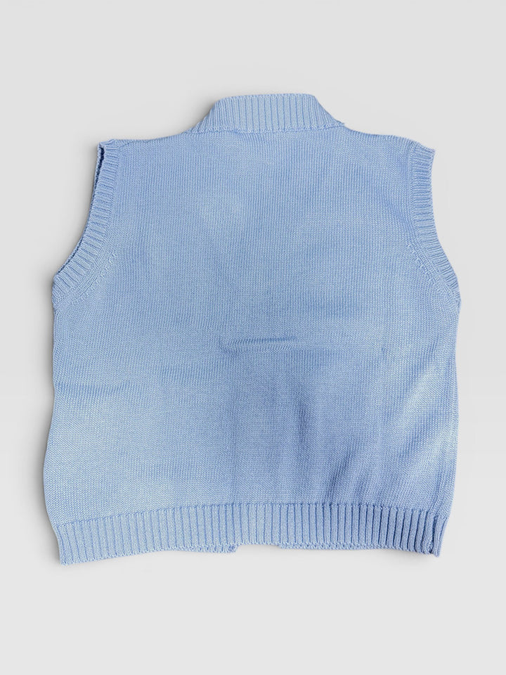 Gilet in filo con trecce neonato 03602/1 CE LA NUIT 