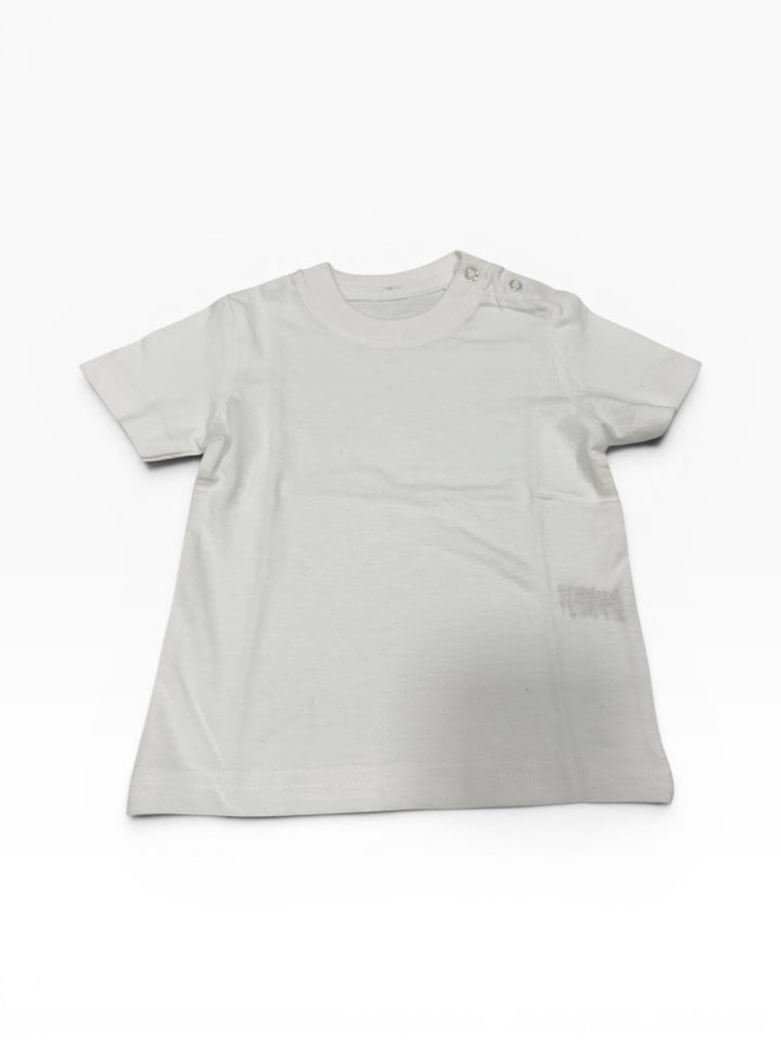 T-shirt in puro cotone bianco neonato 6564 BABY BI LA NUIT 