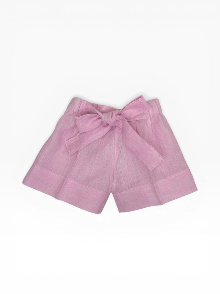 Pantaloncini in lino con fiocco GAIA 84 Mantì 