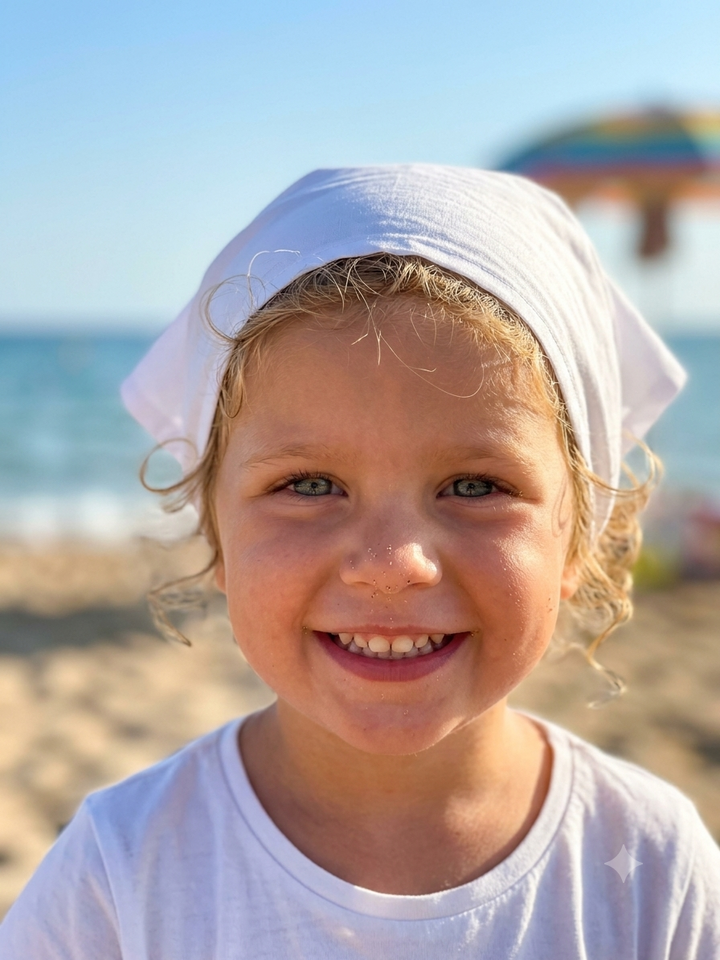 Bandana in cotone bianco MINNY 200 Mantì 