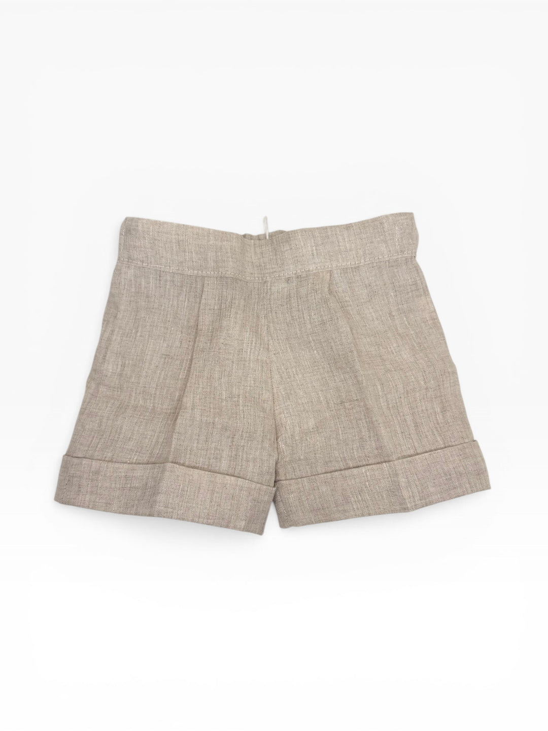 Bermuda in lino con risvolto beige NAPOLI 21 Mantì 