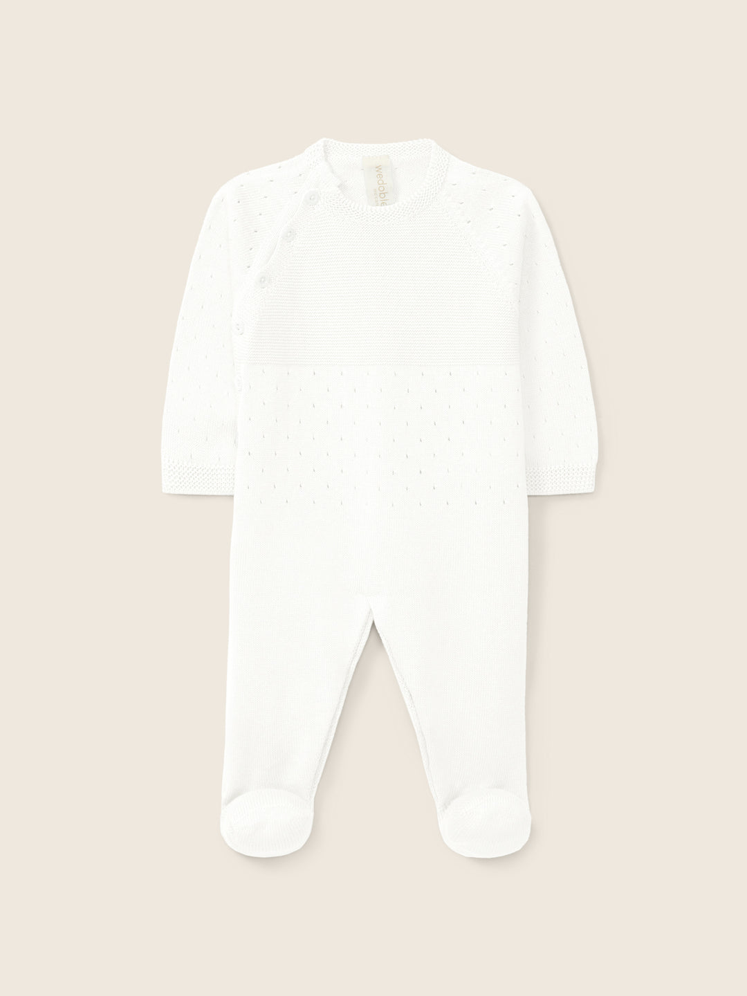 Tutina in filo traforata a maniche lunghe 01346A 03 WEDOBLE 