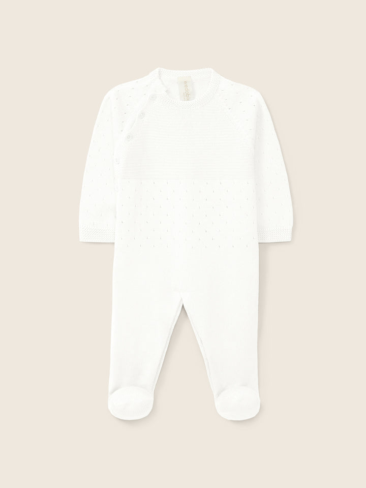 Tutina in filo traforata a maniche lunghe 01346A 03 WEDOBLE 