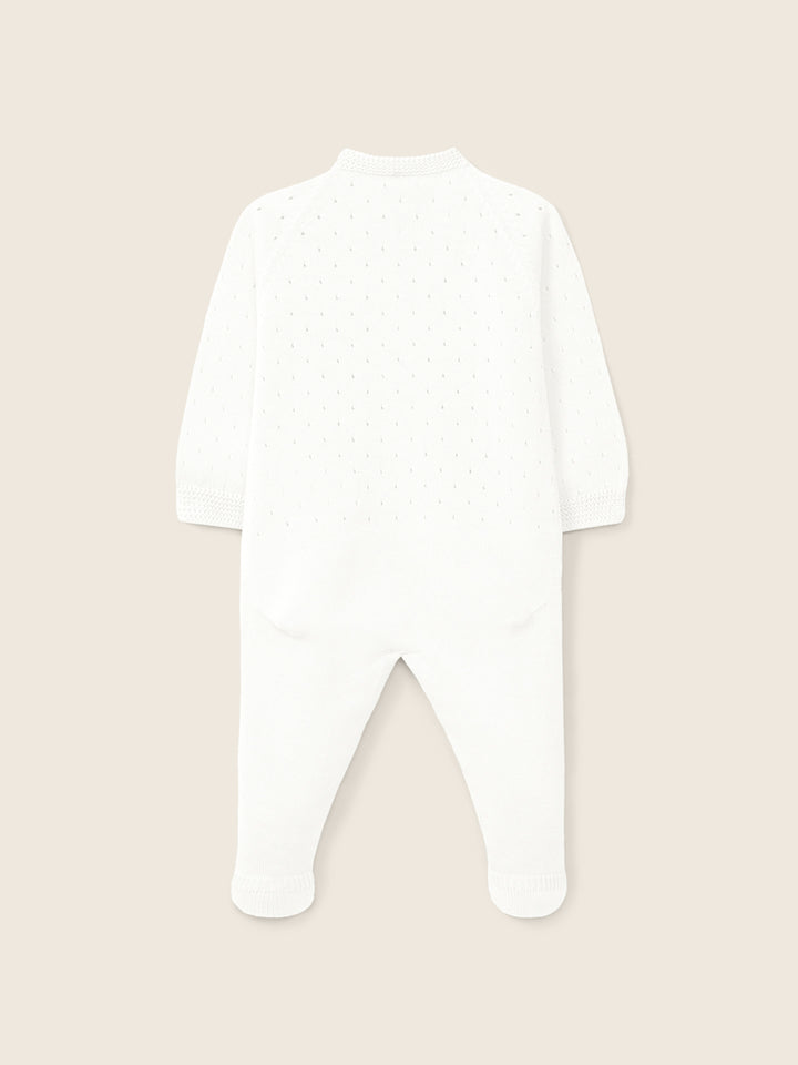 Tutina in filo traforata a maniche lunghe 01346A 03 WEDOBLE 