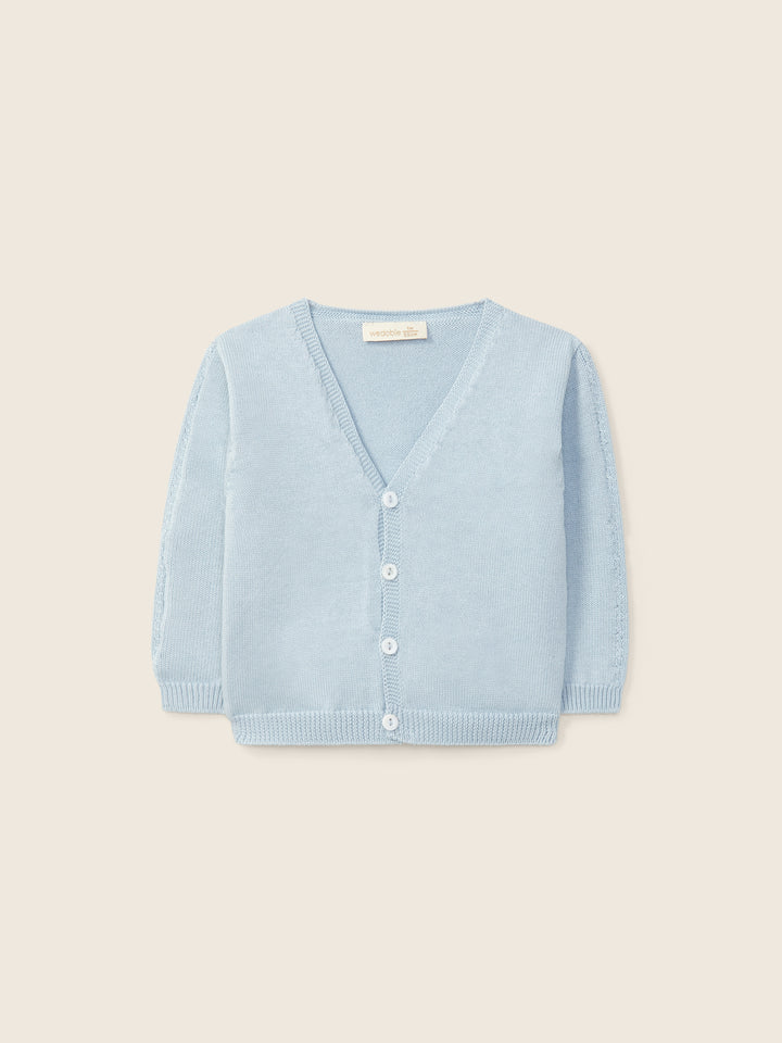 Cardigan scollo a V in filo 03308C 01 WEDOBLE 