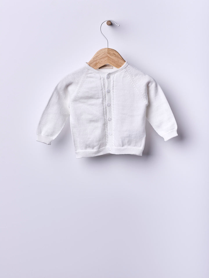 Cardigan scollo tondo in filo 04308B 03 WEDOBLE 