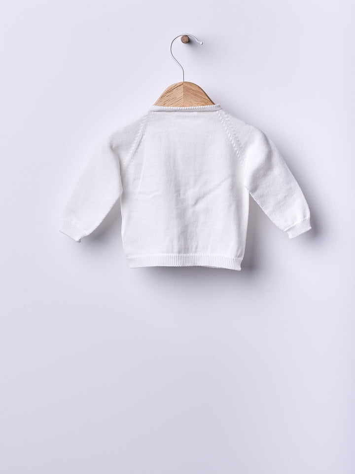 Cardigan scollo tondo in filo 04308B 03 WEDOBLE 