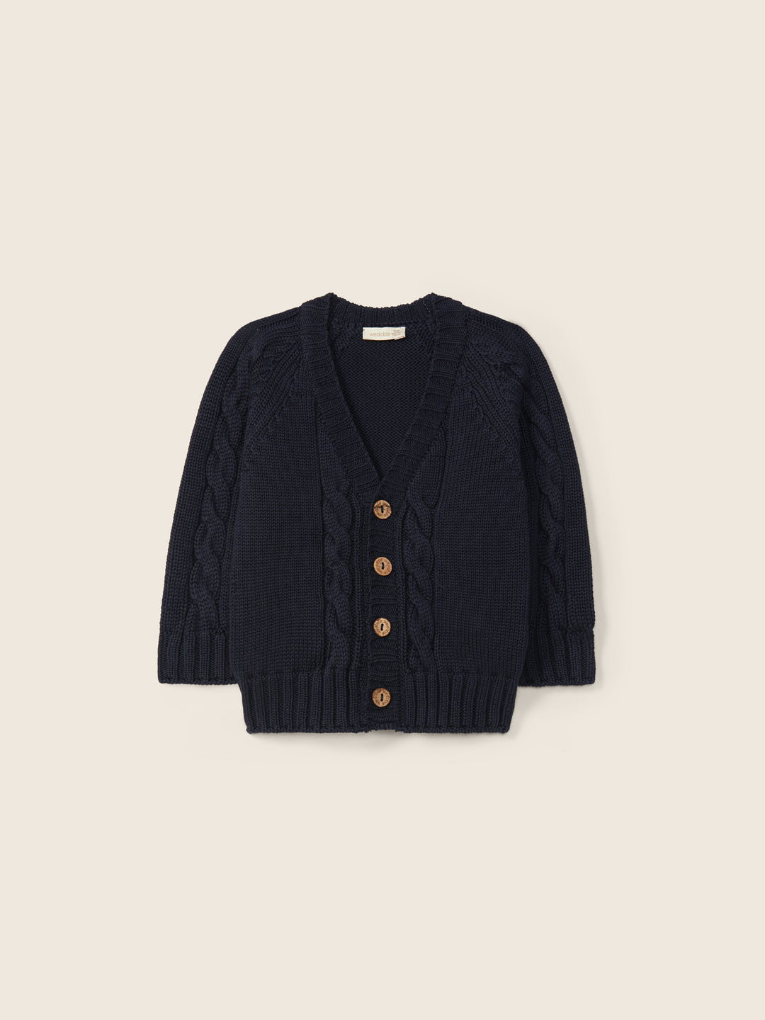 Cardigan scollo a V in filo blu 12308A 13 WEDOBLE 