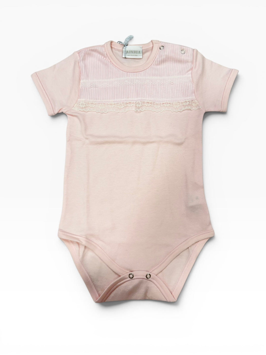 Body cotone caldo con pizzo rosa 52571 R0 La Perla 