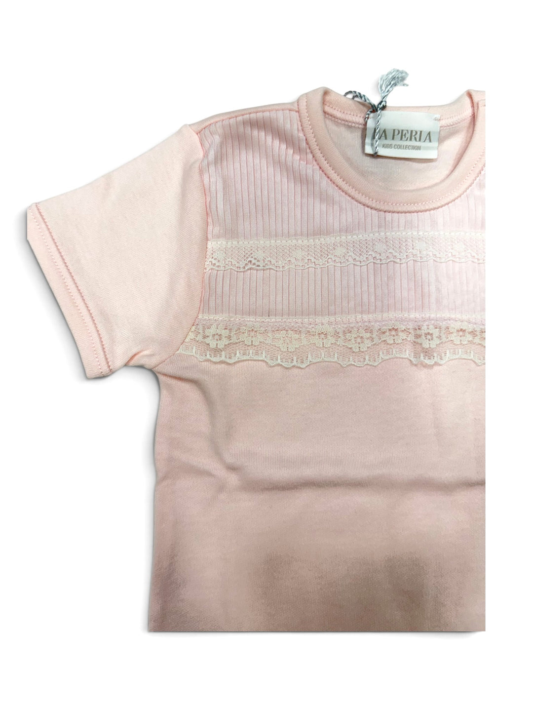 Body cotone caldo con pizzo rosa 52571 R0 La Perla 