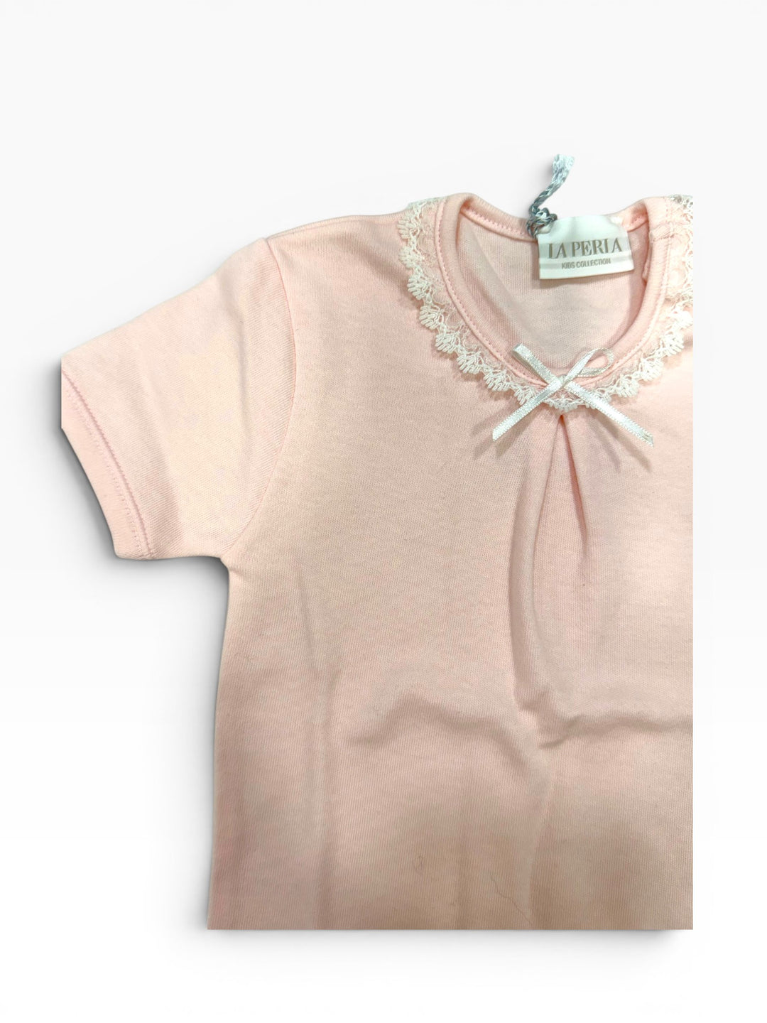 Body cotone caldo con colletto in pizzo e fiocco 52601 R0 La Perla 