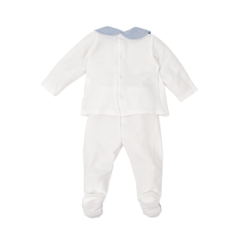 Completo in cotone con dettagli ricamati 51361 JE BABIDU 
