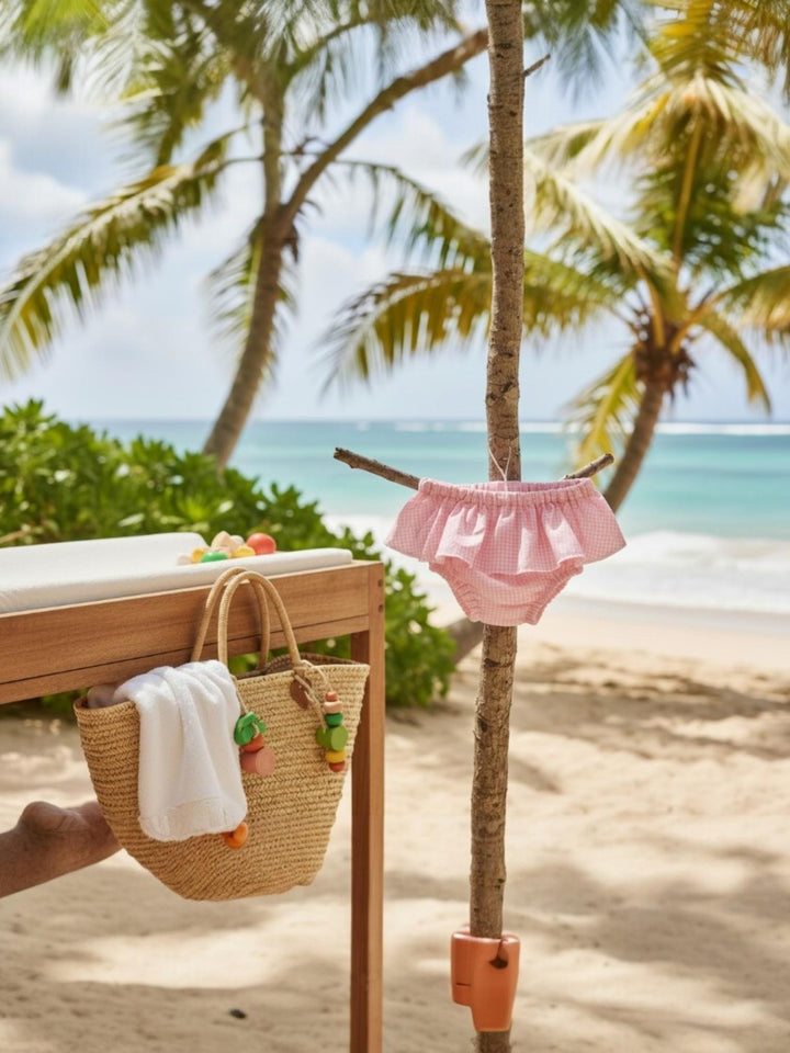 Costume in cotone con volant a quadretti FORMENTERA 51 Mantì 