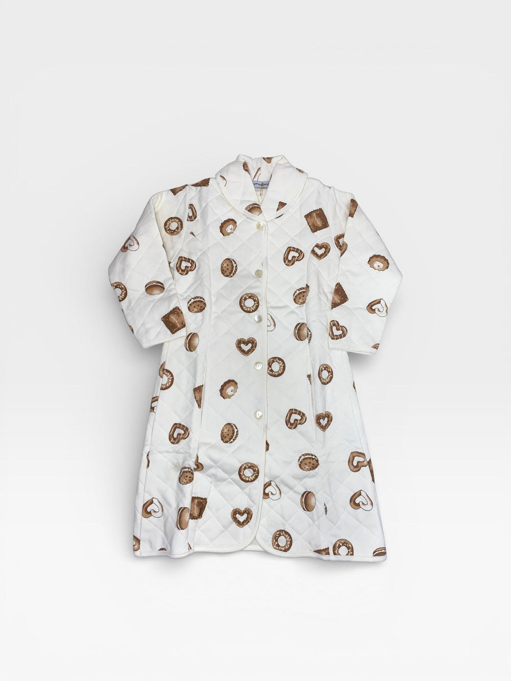 Vestaglia trapuntata in caldo cotone a fantasia pretzel FSI 9135I00 PAB# SOTTOCOPERTA 