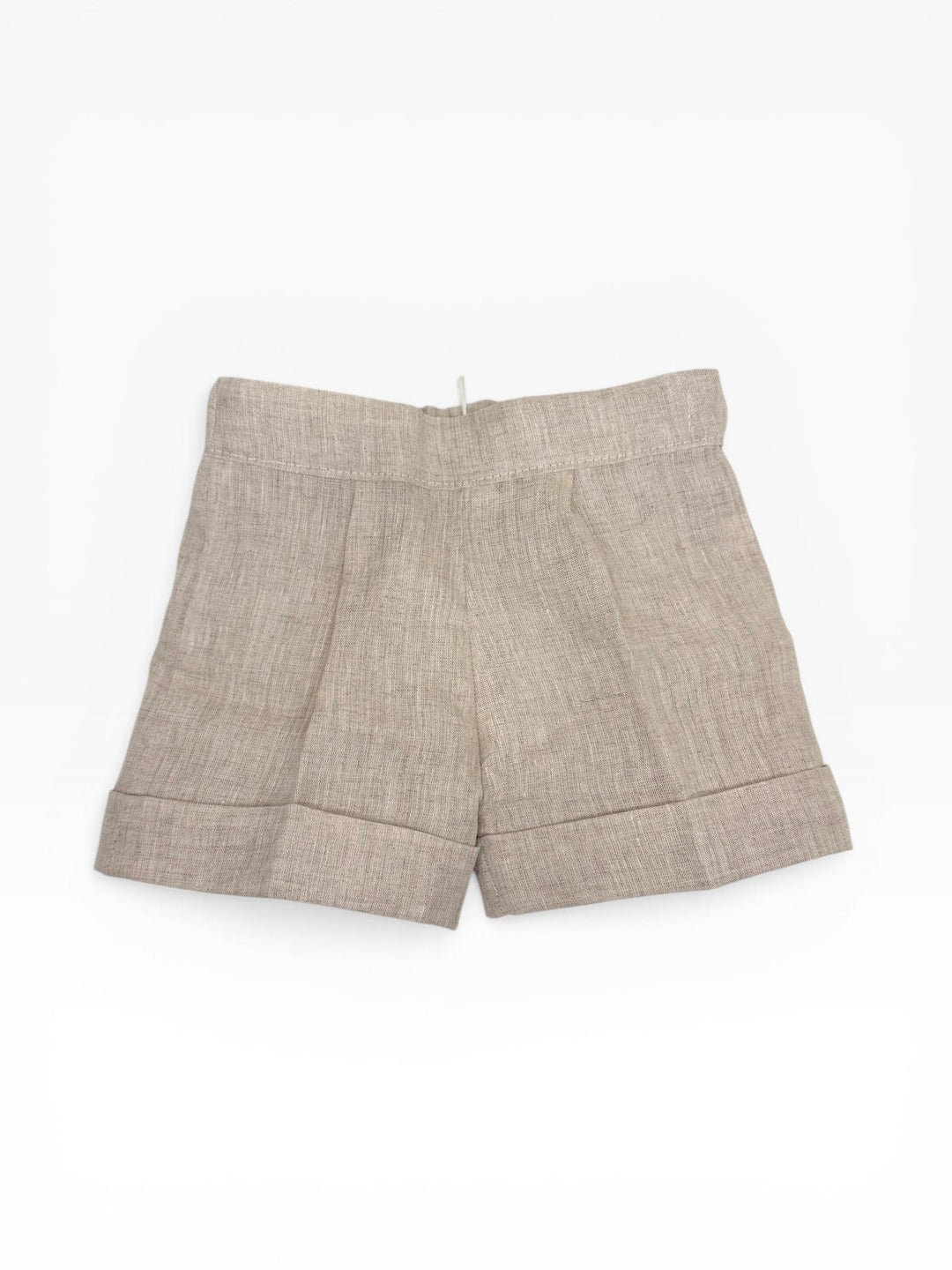 Bermuda in lino con risvolto beige NAPOLI 21 Mantì 