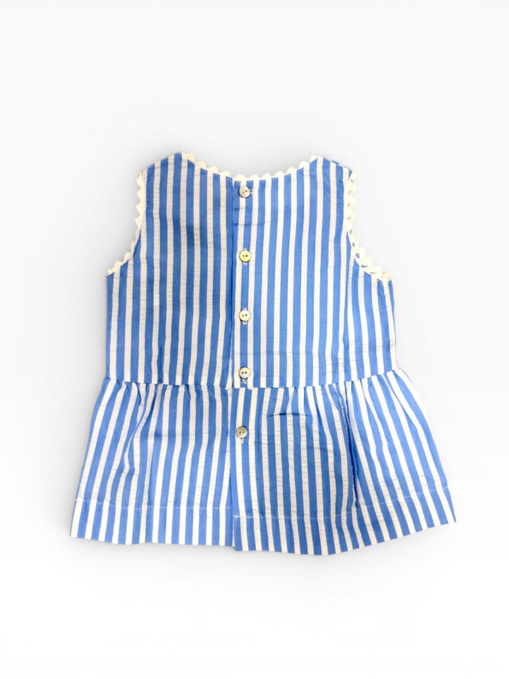 Blusa a righe azzurre in cotone CONSUELO BCE ORSO BRUNO 