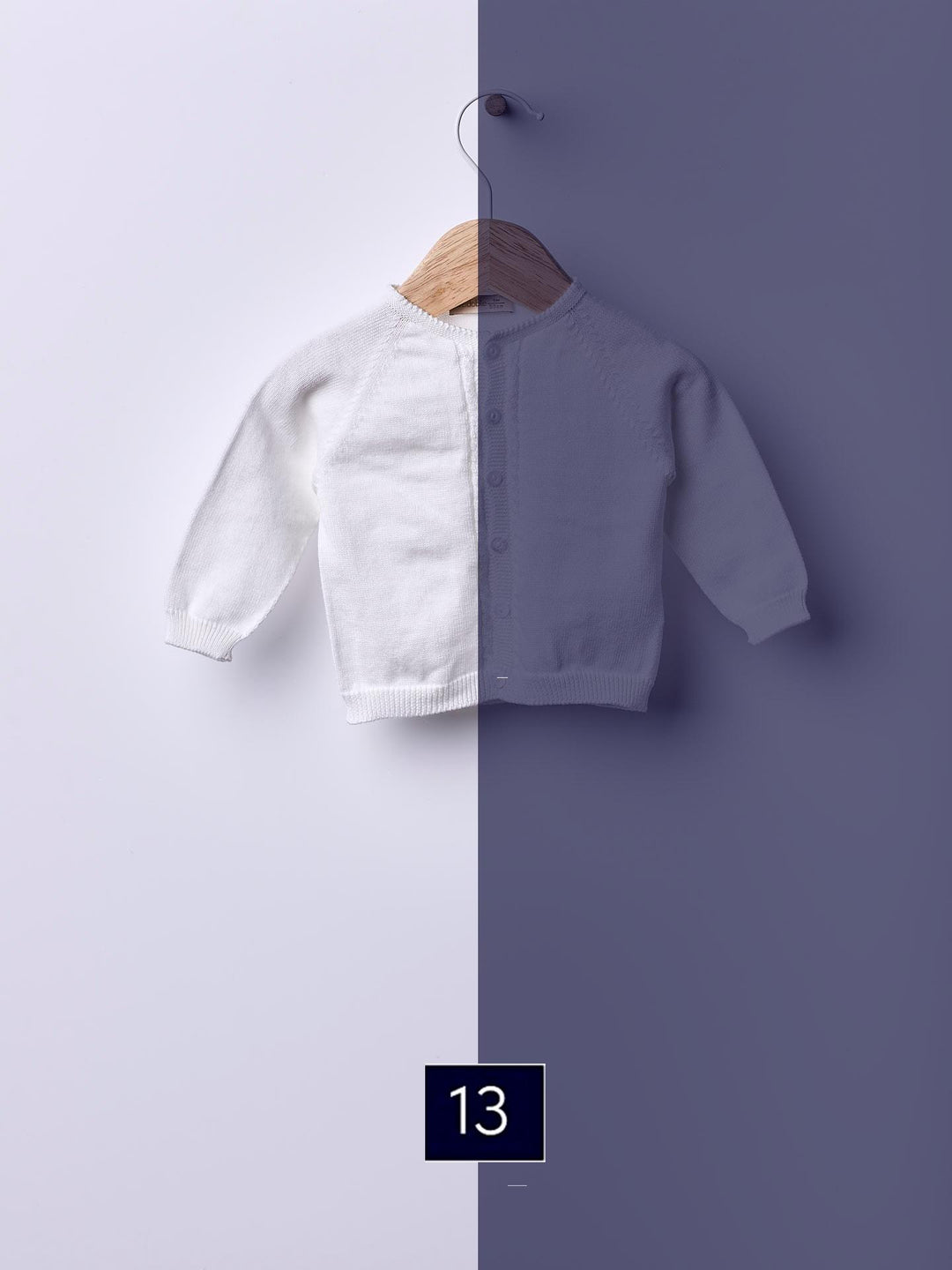 Cardigan scollo tondo in filo 04308B 13 WEDOBLE 