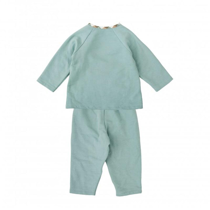 Coordinato in caldo cotone con ricamo scarpine 60654 VE BABIDU 